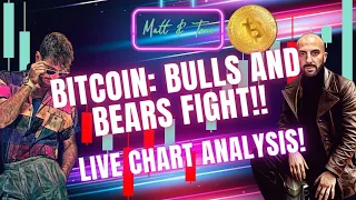 BITCOIN: WILL THE BULLS BEAT THE BEARS?!!-LIVE CHART ANALYSIS