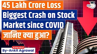 Stock Market Records Single Biggest Fall in Over 4 Years | Know All About it | UPSC