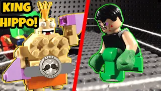 King Hippo Lego Punch Out! How to Knock Crown Off (Stop Motion)