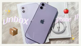 Unbox IPhone 11  purple 2021-2022 (แกะ ไอโฟน11 สีม่วง) 💜✨ |Emmy Lavender