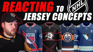 Reacting to NHL Jersey Concepts! (Designs by Justin F)