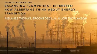 How Albertans Think About Energy Transition - SACPA - November 16th,2023