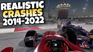 F1 REALISTIC CRASHES 2014 - 2022 #13