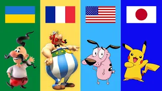 Cartoons From Different Countries  | 19's (Part 1)