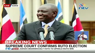 LIVE: WILLIAM RUTO'S ADDRESS AFTER SUPREME COURT JUDGEMENT