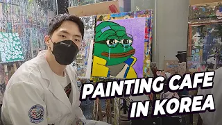 Painting Cafe🎨 In Korea (feat.Amy) | DeadlyJimmy Vlog