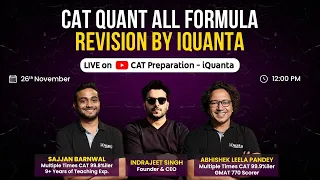 CAT QUANT ALL FORMULA REVISION | CAT 2022 | Practice Session | CAT Exam Preparation | ONE LAST SHOW