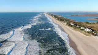 Surfers at Coopers Beach Southampton, NY -Hamptos Drone 4K Footage
