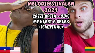 REACTION TO Cazzi Opeia - Give My Heart a Break (Sweden 🇸🇪 Melodifestivalen 2024) FIRST TIME HEARING