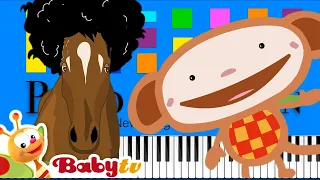 BabyTV - Old MacDonald had a Farm with Oliver Slow EASY Medium 4K Piano Tutorial