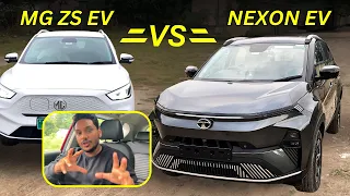 Tata Nexon EV vs MG ZS EV - Electric Car Comparison - Range, Price, Review in 2024 in Hindi