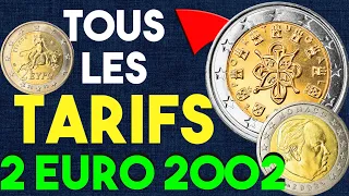 2 EURO 2002 TOUS LES TARIFS PAR PAYS, LES EUROS LES PLUS CHERS !