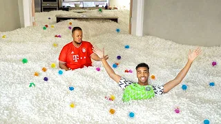 FILLING My ENTIRE HOUSE With PACKING PEANUTS PRANK