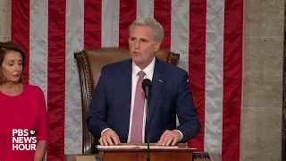 WATCH: McCarthy extends gavel, 'hand of friendship' to Speaker Pelosi