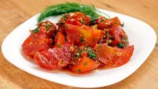 Помидоры по-корейски / Korean style tomatoes ♡ English subtitles