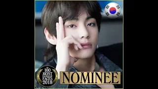 BTS V Nominee For The 100 Most Handsome Faces 2018