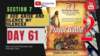 🔴 Day 61 MFM 70 Days Prayer & Fasting Programme 2021 Prayer