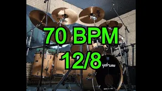 Drums Beat 12/8 70 bpm (no fills)