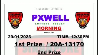 PXWELL LOTTERY DRAW MORNING LIVE 12:30 PM 29/01/2023 SINGAPORE LOTTERY PXWELL LIVE TODAY RESULT