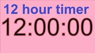 12 Hour Timer 12 Hours Countdown 12 Stunden Countdown Timer 12h timer