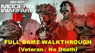 MODERN WARFARE 3 (2023) Veteran Difficulty Speedrun (Full Game Walkthrough) - No Death