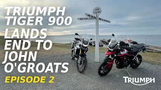 Triumph Tiger 900 GT & Rally | Lands End to John O'Groats Ep. 2 | We chat to George North in Wales