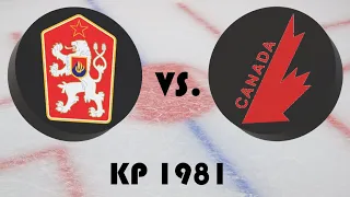 Kanadský pohár 1981 - 1. Kolo - Československo - Kanada