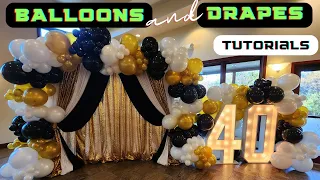 How to make a balloon and drape backdrop