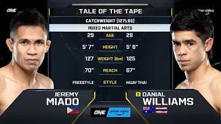 Jeremy Miado vs. Danial Williams | ONE Championship Full Fight