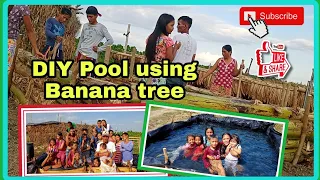 DIY Pool using Banana tree