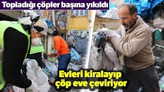 Evden 20 Tona Yakın Çöp Çıktı, Topladığı Çöpler Başına Yıkıldı