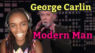 African Girl First Time Hearing George Carlin - Modern Man | REACTION