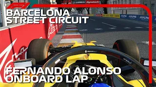 Fernando Alonso Renault Onboard | Barcelona Street Circuit | 2021 Spanish Grand Prix