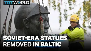 Baltic states tear down Soviet-era statues