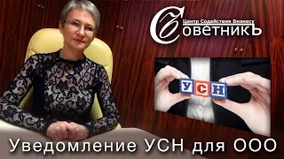 Заполнение уведомления о переходе на УСН для ООО