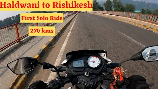 Haldwani to Rishikesh by Bike - 270kms | First solo ride | Apache RTR 180 | Motovlog- Uttarakhand