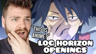 First Time Reacting to "LOG HORIZON Openings (1-3)" | Non Anime Fan!