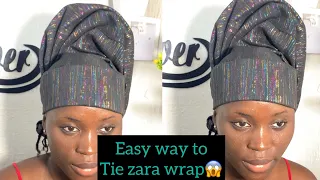 Zara cap🥰🥰 learn easy way to tie zara cap #zara #headwrap #headwrapstyles #gele #geletutorial