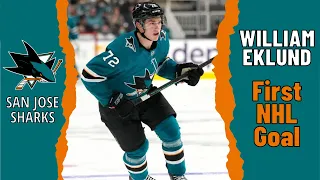 William Eklund #72 (San Jose Sharks) first NHL goal Mar 14, 2023