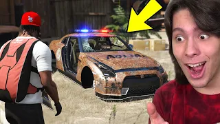 ENCONTREI UM NISSAN GTR DA POLÍCIA ABANDONADO NO GTA 5!!