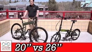 Comparison of 26" vs 20" inch Folding Bikes - Calgary | Tern | Montague | Dahon | Brompton | Alberta