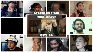 『Attack on Titan Final Season』 Episode 14 Reaction Mashup |  Shingeki no Kyojin 4th Season