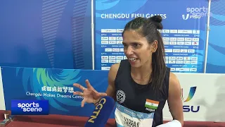Jyothi Yarraji speaks after setting Indian record in the women's 100m hurdles at Chengdu FISU Games