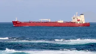 The tanker Pro Onyx inbound at Point Lonsdale, Victoria, Australia.