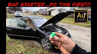 How To Bypass Starter Relay On Mercedes CL600 W215 #cl500 #cl55 #cl65 #cl