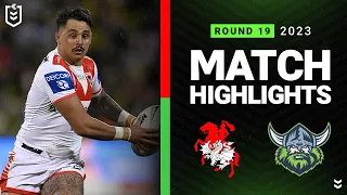 NRL 2023 | St George Illawarra Dragons v Canberra Raiders | Match Highlights