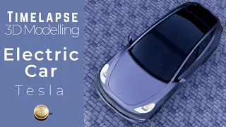 Tesla Electric Car Modeling in Sketchup | TIMELAPSE