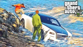 РЕАЛЬНЫЕ ПАЦАНЫ В GTA 5 - УТОПИЛИ РОЛЛС РОЙС! ДОРОГАЯ ТАЧКА УТОНУЛА! ⚡ГАРВИН