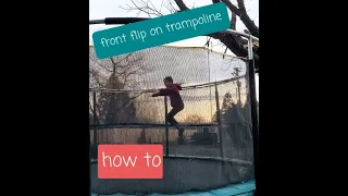 How to do a front flip on a trampoline | 4 easy steps!