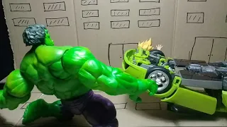 Hulk vs Goku stop motion